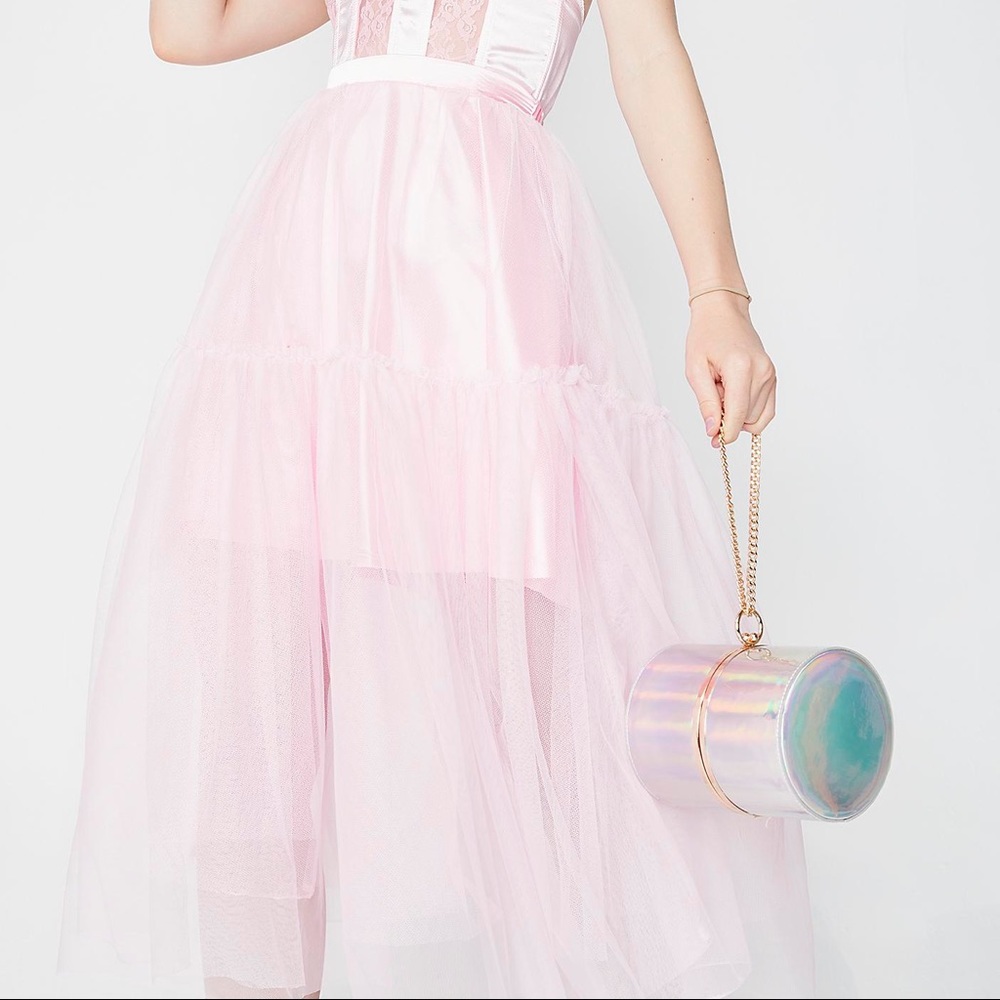 Sugar Thrillz Pink Twist Princess Tulle Skirt